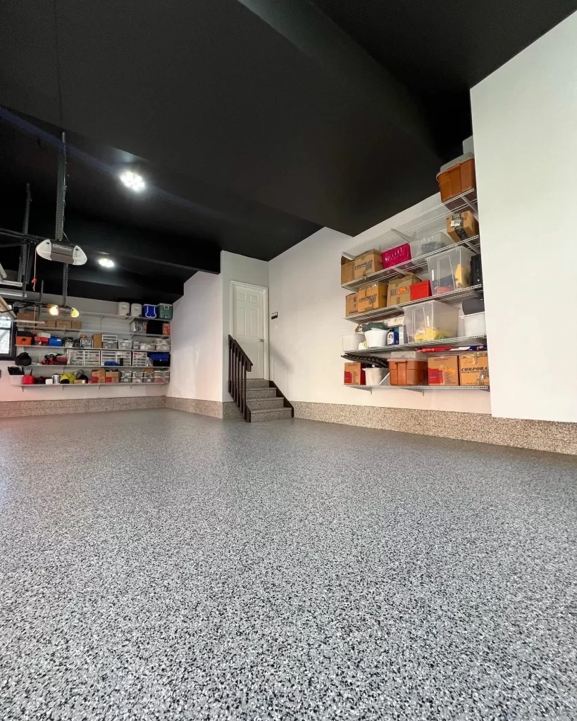 Concrete coating 6 Premium Flakes Floor System