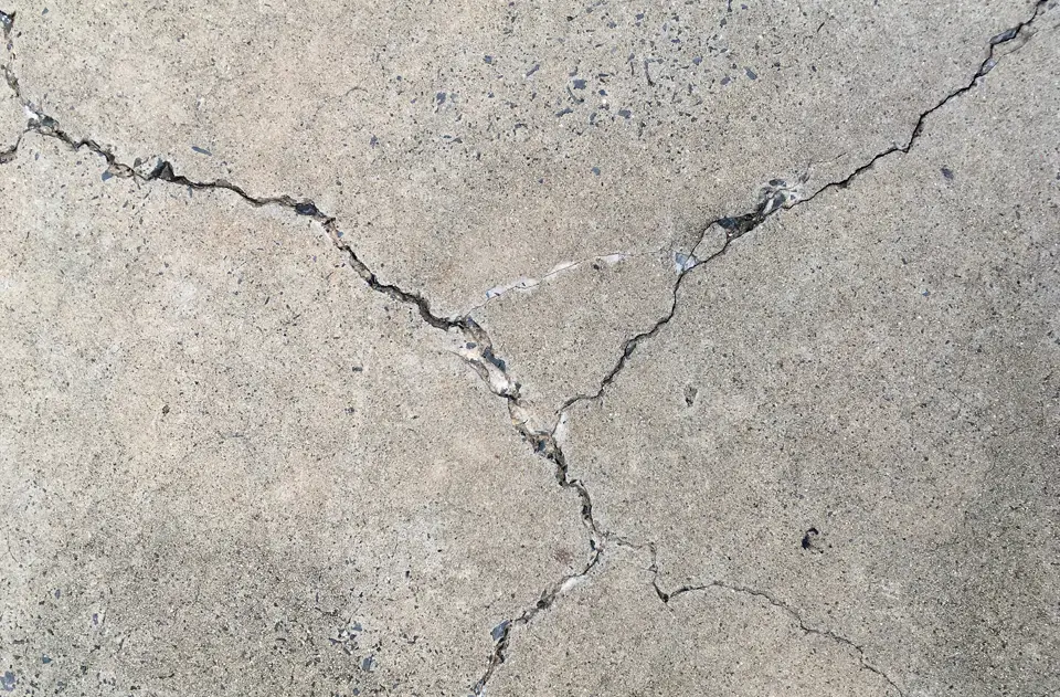 cracked garaged floor